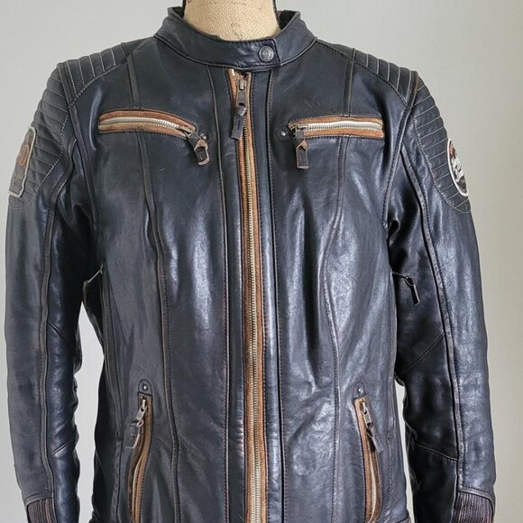 Harley-Davidson Women's Brown Leather Jacket, Size Large - Picture 1 of 16